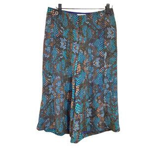Anthropologie snake print essential culottes womens size 2P